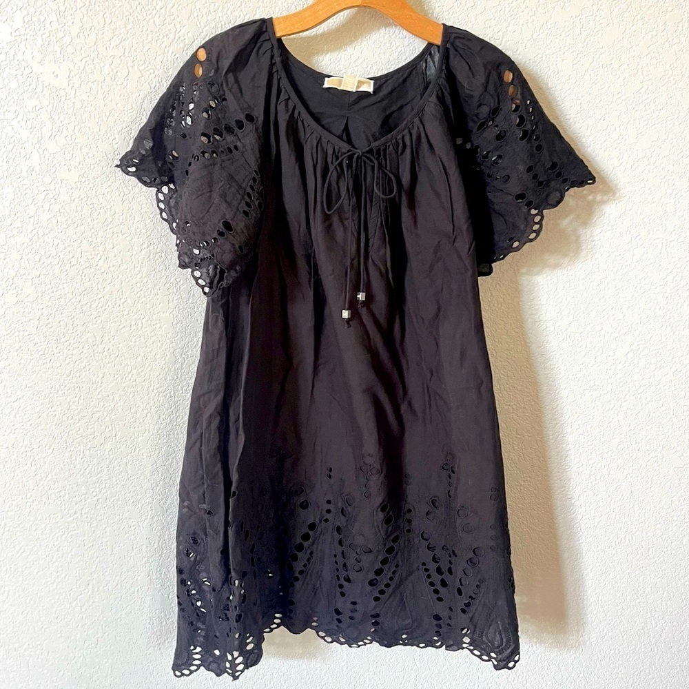MICHAEL Michael Kors Black Eyelet Flowy Sundress or Swimsuit Coverup – Size M